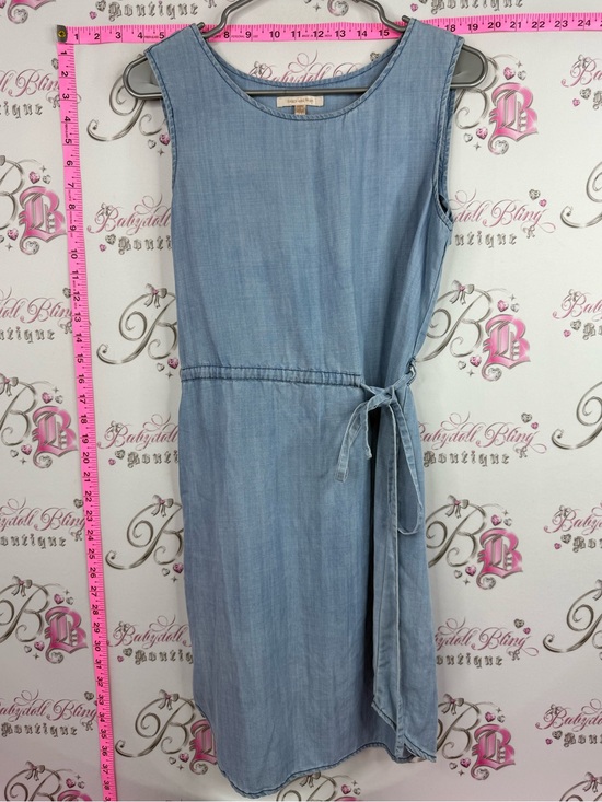 Skies Are Blue Dresses & Skirts - Skies Are Blue dress denim look Light Blue Sleeveless Tie-Waist Chambray Dress